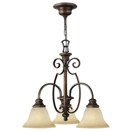 Cello Light Chandelier in Antique Bronze
