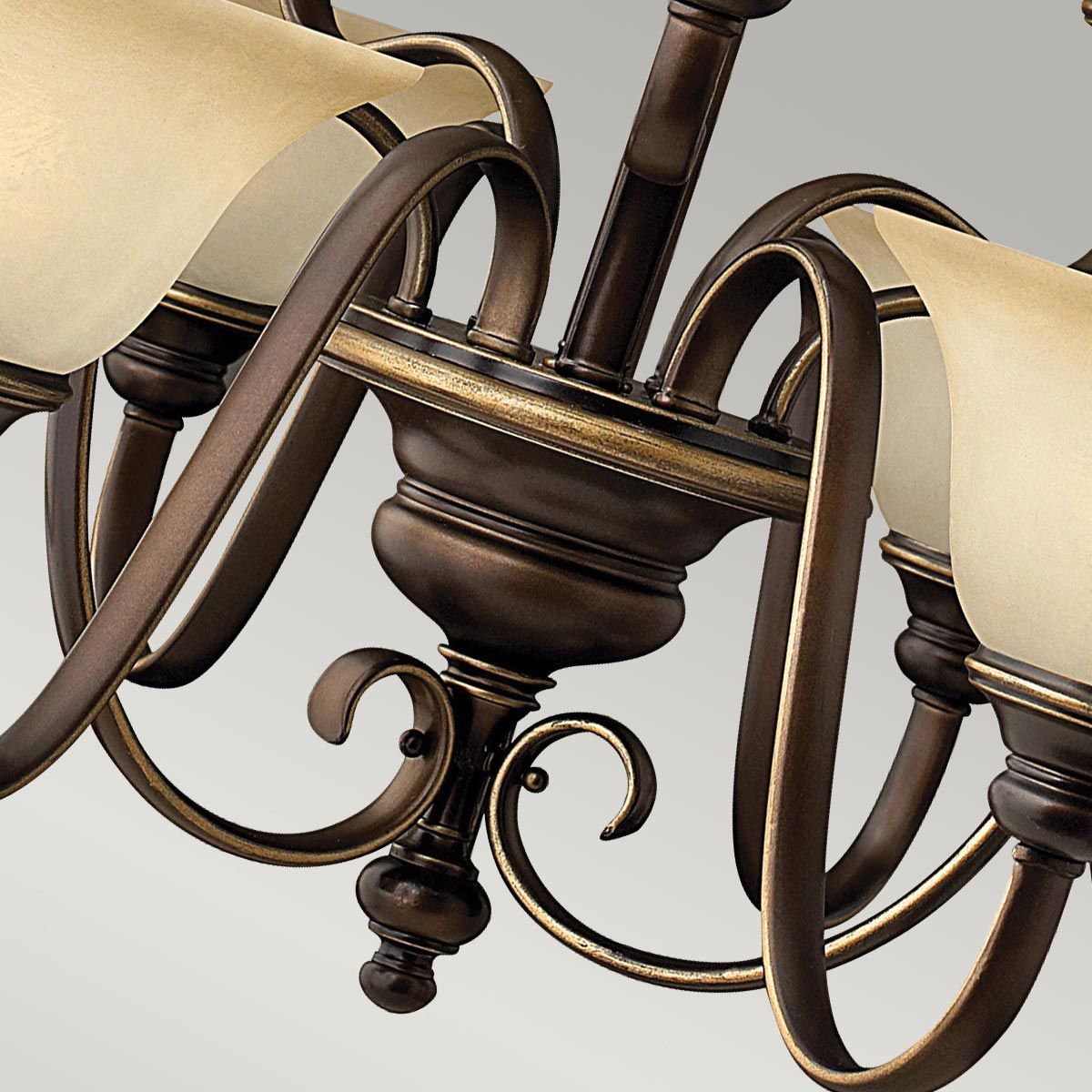 Cello Light Chandelier in Antique Bronze