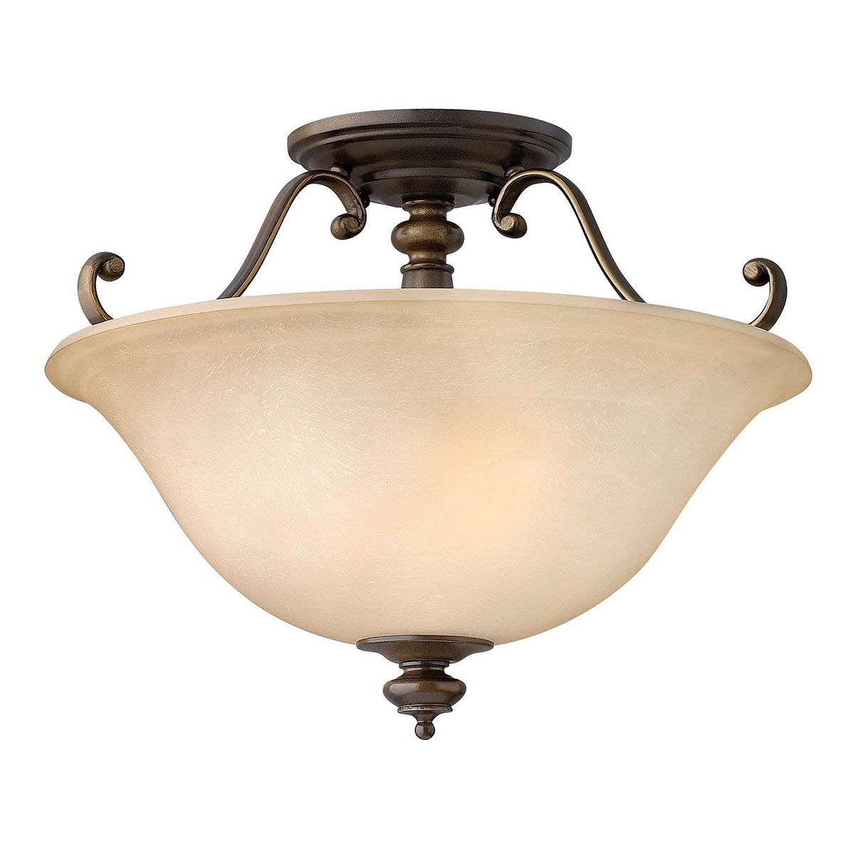 Dunhill Light Semi-Flush in Royal Bronze