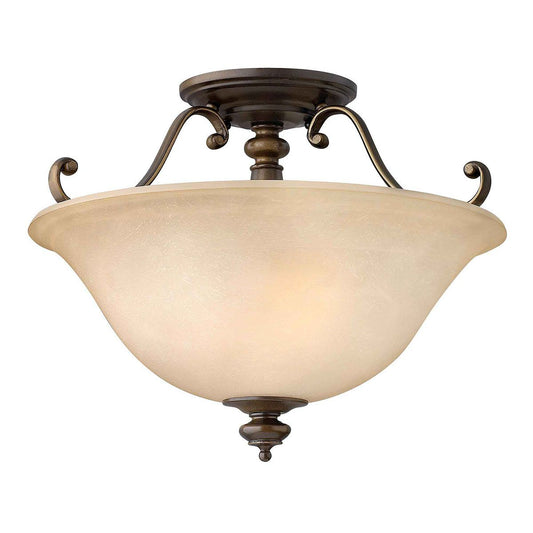 Dunhill Light Semi-Flush in Royal Bronze