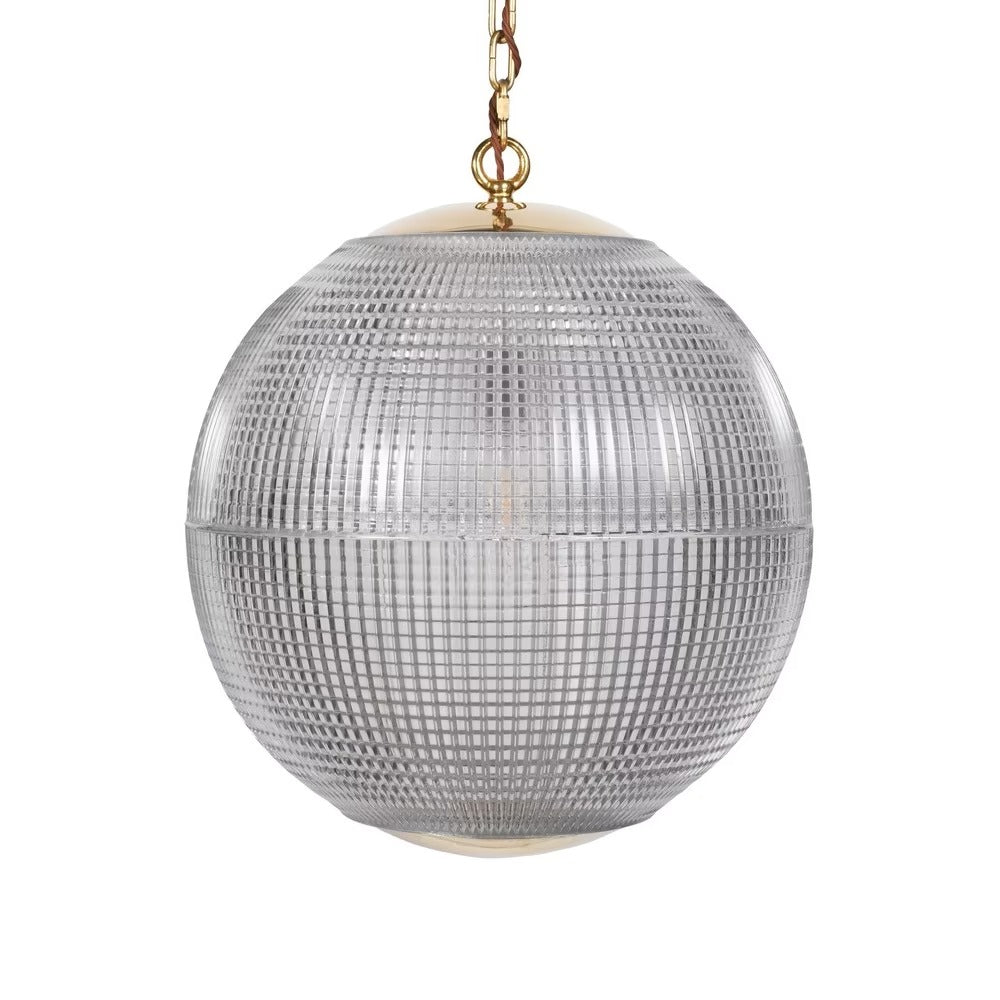 Soho Lighting Hollen Globe Timeless Polished Brass Glass Pendant Light - The Schoolhouse Collection