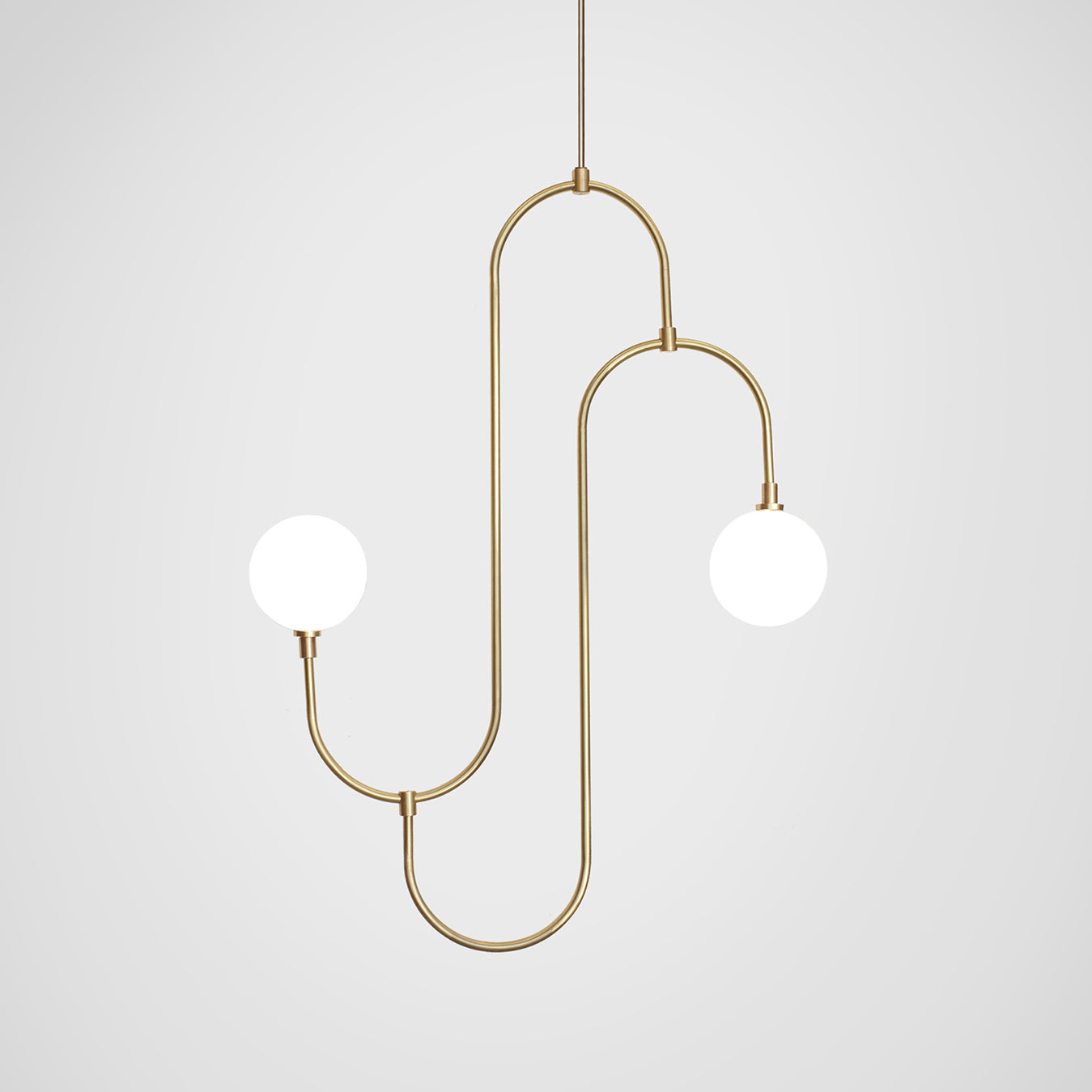 Jack and Jill Pendant Light, front view.