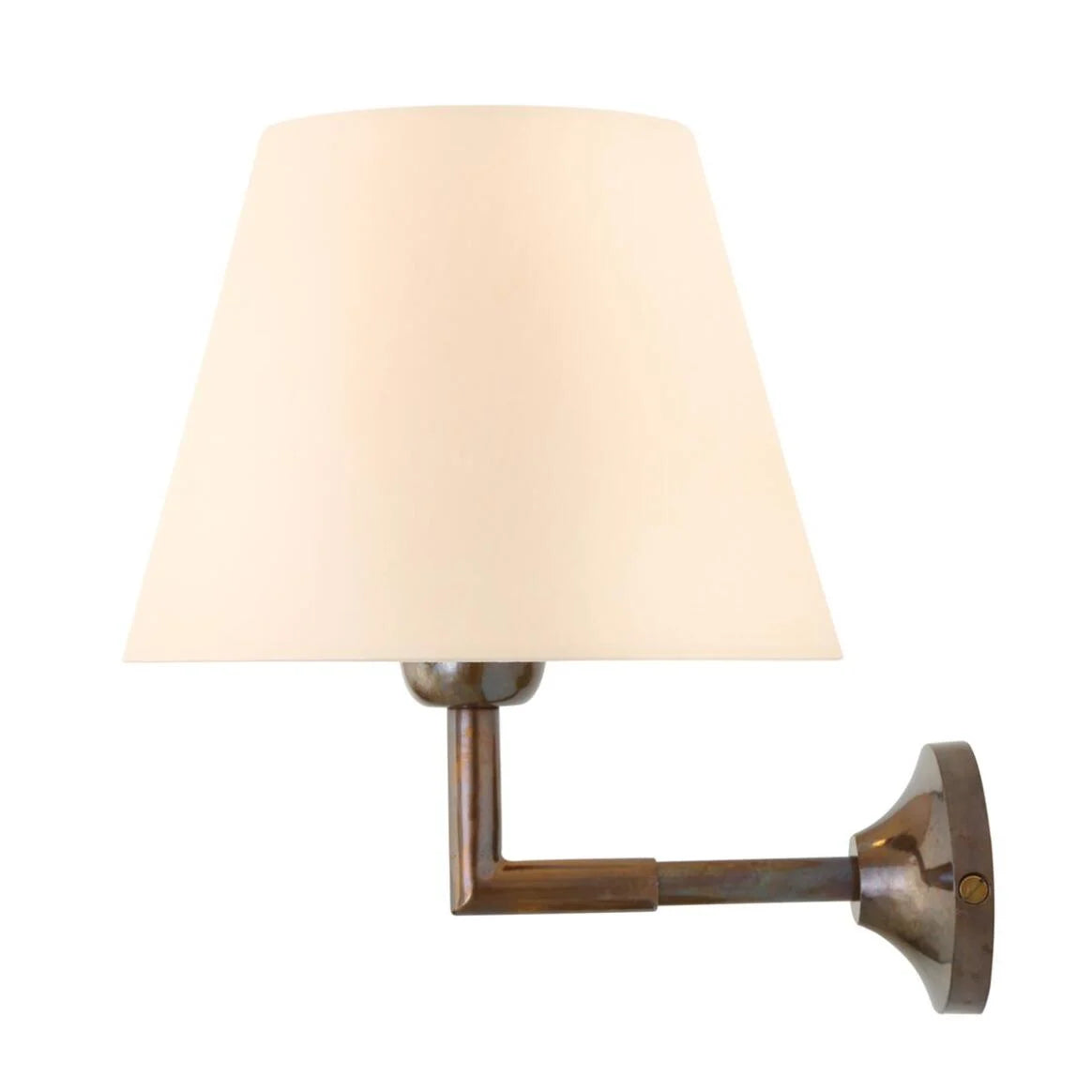 Kilkee Modern Brass Wall Light with Fabric Shade 20cm