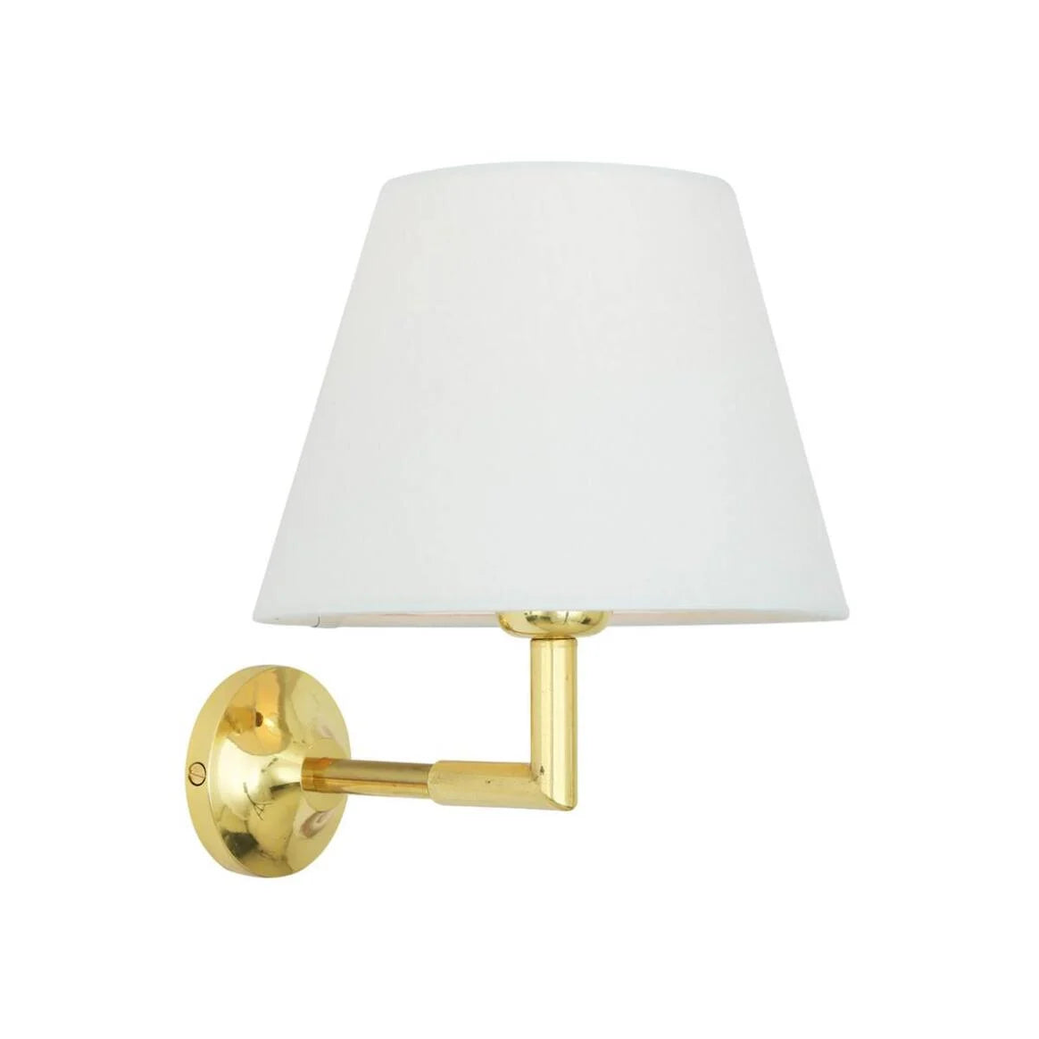 Kilkee Modern Brass Wall Light with Fabric Shade 20cm