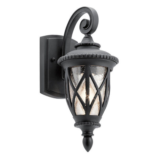 Admirals Cove In Light Small Wall Lantern Textured Black