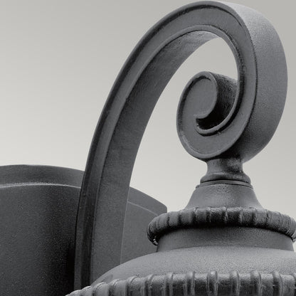 Admirals Cove In Light Small Wall Lantern Textured Black