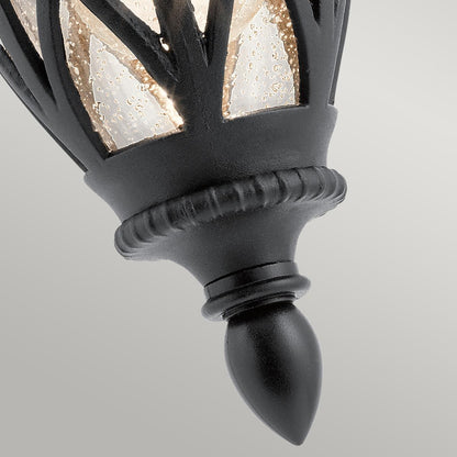 Admirals Cove In Light Small Wall Lantern Textured Black