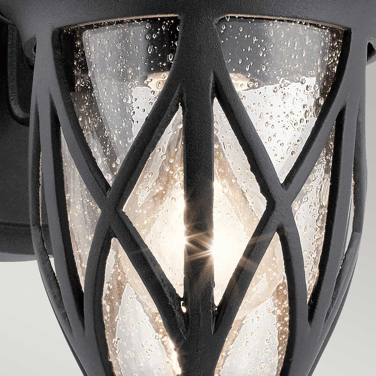 Admirals Cove In Light Small Wall Lantern Textured Black