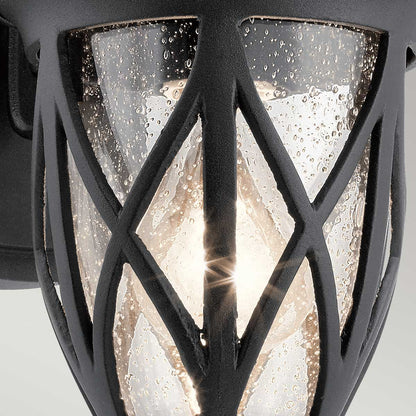 Admirals Cove In Light Small Wall Lantern Textured Black