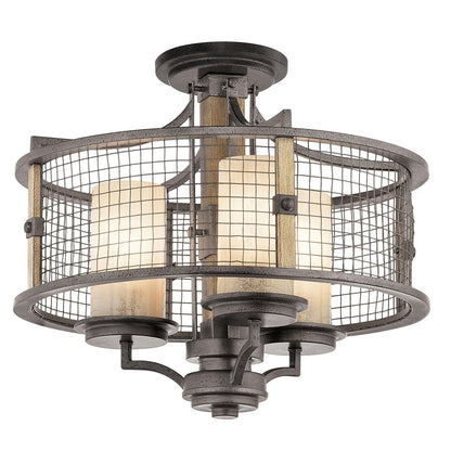 Ahrendale Light Duo Mount Chandelier in Anvil Iron
