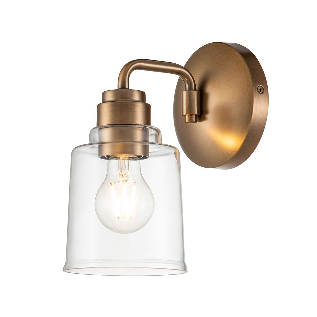 Aivian Light Wall Light in Weathered Brass