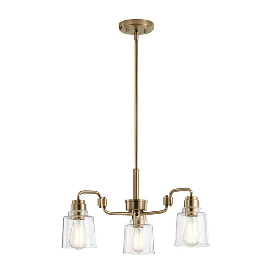 Aivian Light Chandelier in Weathered Brass