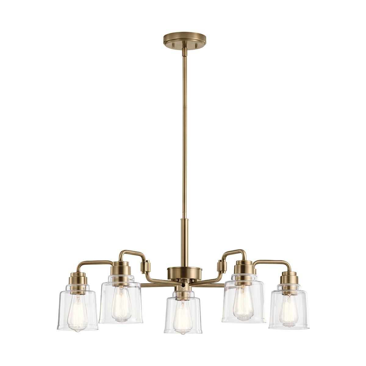 Aivian Light Chandelier in Weathered Brass