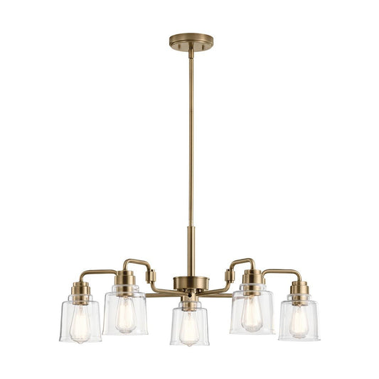 Aivian Light Chandelier in Weathered Brass