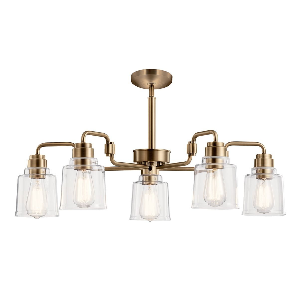 Aivian Light Chandelier in Weathered Brass