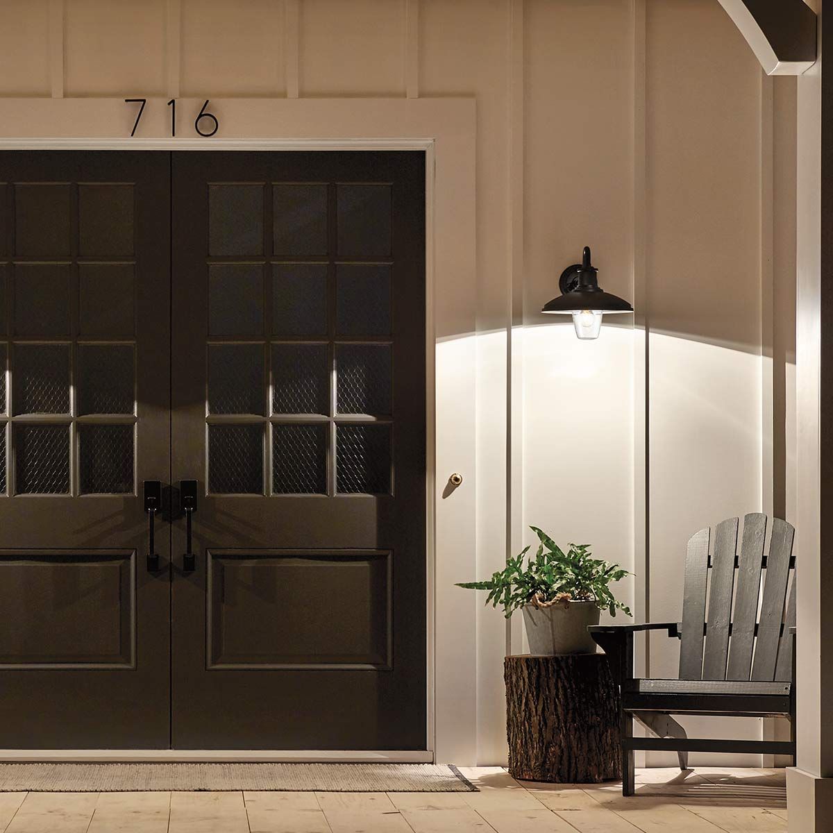 Allenbury Light Medium Wall Lantern in Textured Black