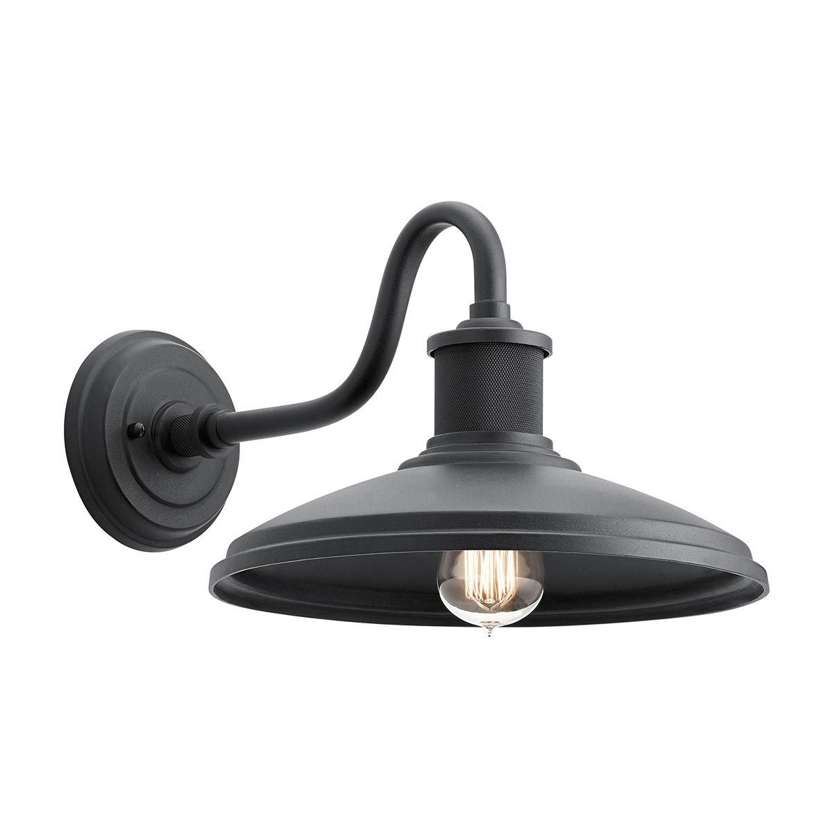 Allenbury Light Medium Wall Lantern in Textured Black