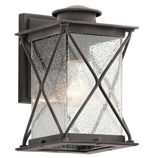 Argyle Light Small Outdoor Wall Light in Weathered Zinc