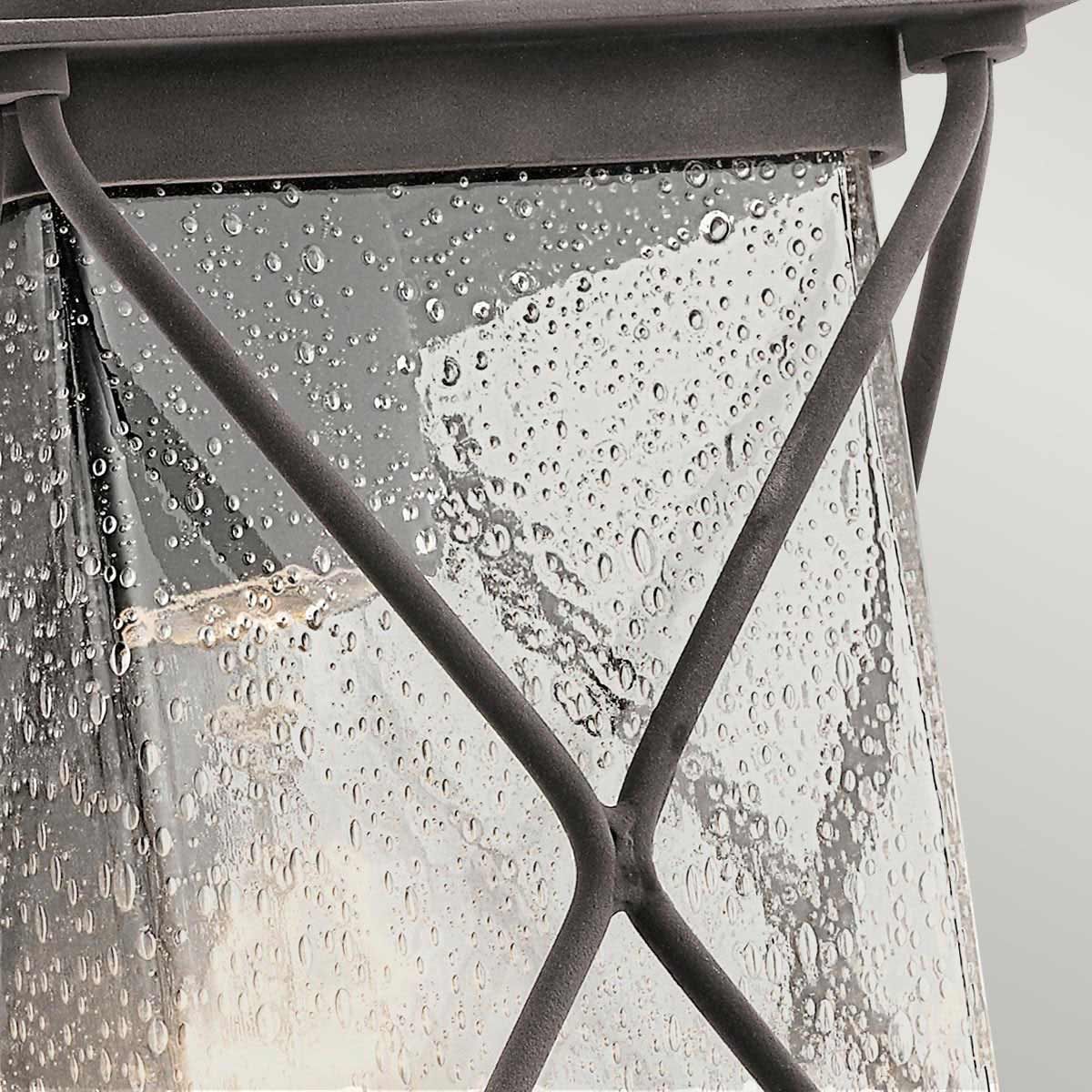 Argyle Light Small Outdoor Wall Light in Weathered Zinc