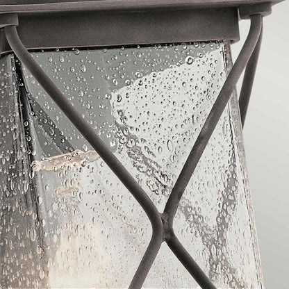 Argyle Light Small Outdoor Wall Light in Weathered Zinc