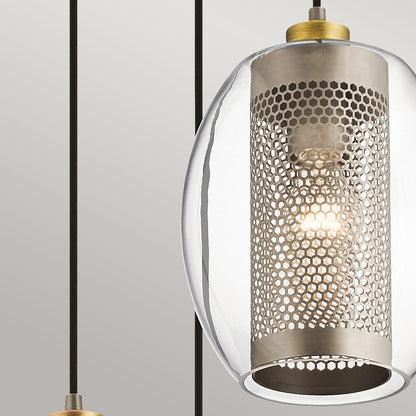 Asher Light Pendant Circle in Antique Pewter