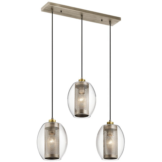 Asher Light Pendant Rectangle in Antique Pewter
