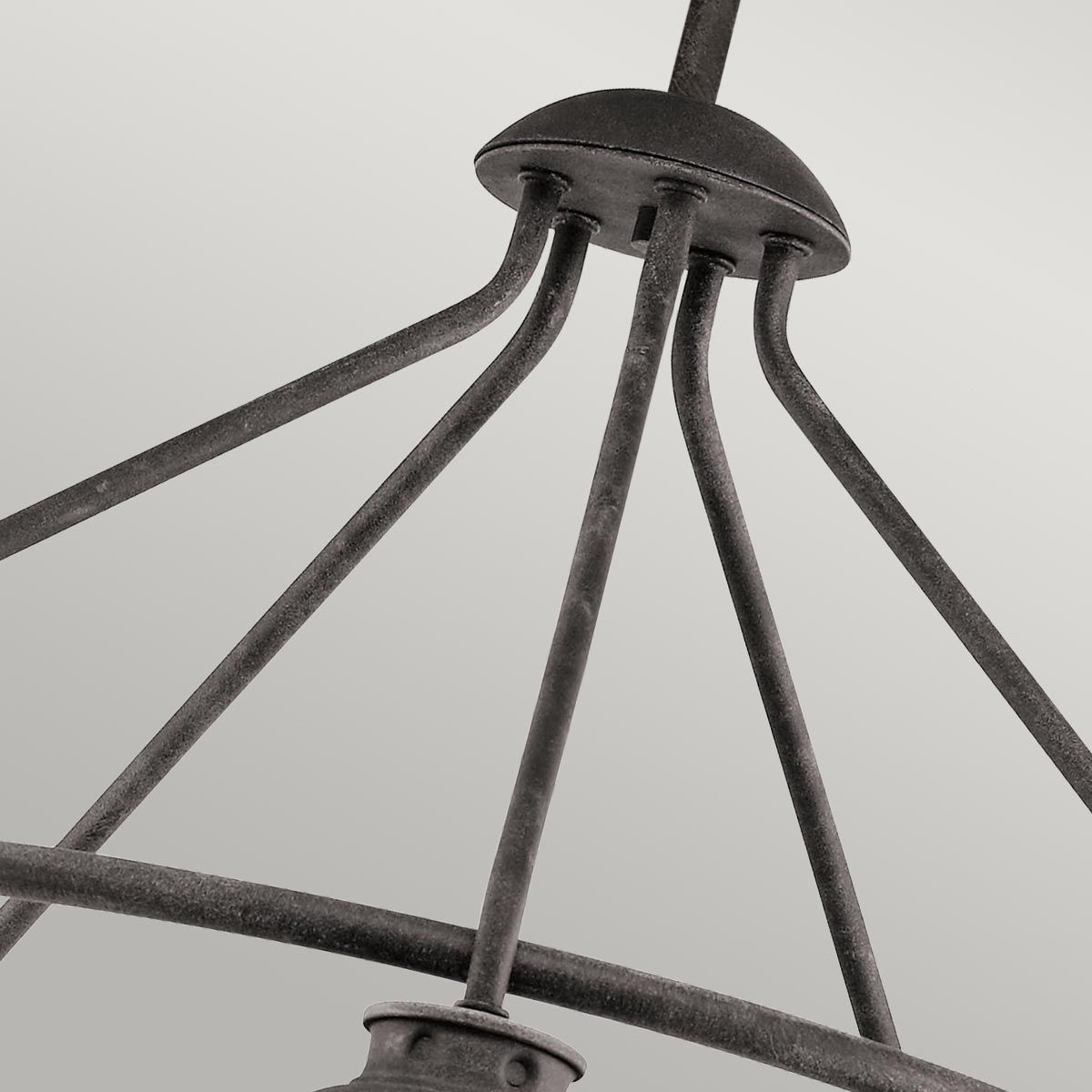 Ashland Bay Light Outdoor Chandelier in Weathered Zinc