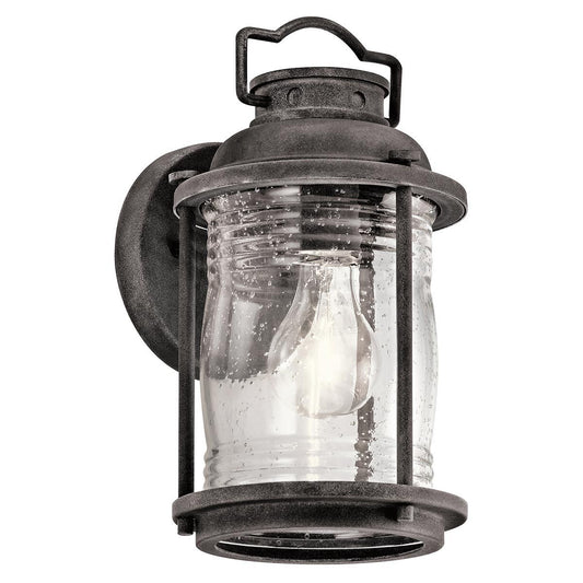 Ashland Bay Light Small Wall Lantern in Weathered Zinc
