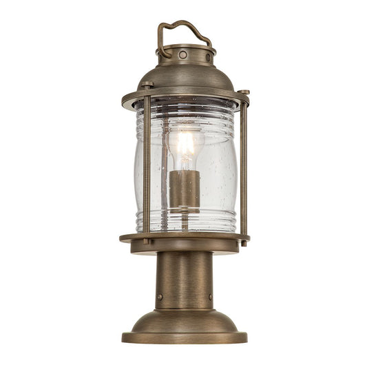 Ashland Bay Light Medium Pedestal Lantern in Burnished Bronze