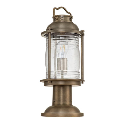 Ashland Bay Light Medium Pedestal Lantern in Burnished Bronze