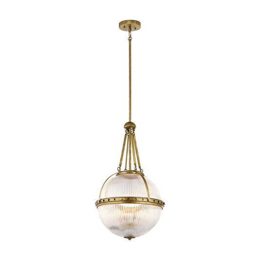 Aster Light Pendant in Natural Brass