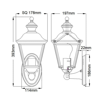 Bay Shore In Light Medium Outdoor Wall Light In Polished Brass