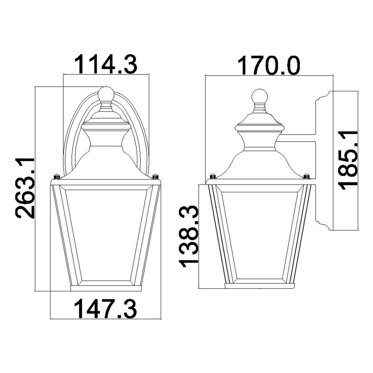 Bay Shore Light Small Outdoor Wall Light in Polished Brass