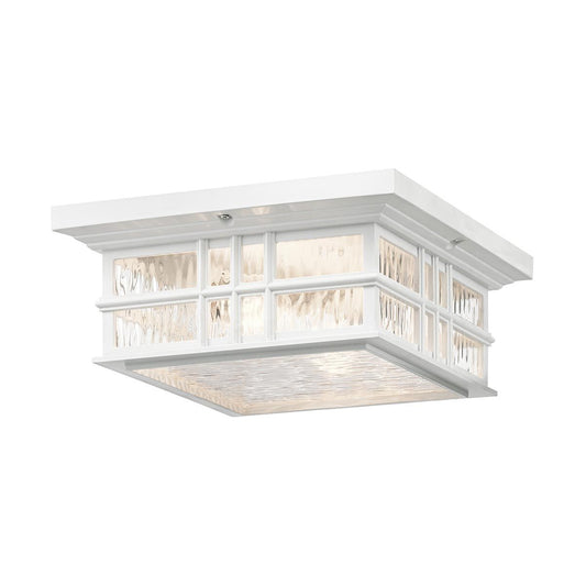 Beacon Square Light Flush in White