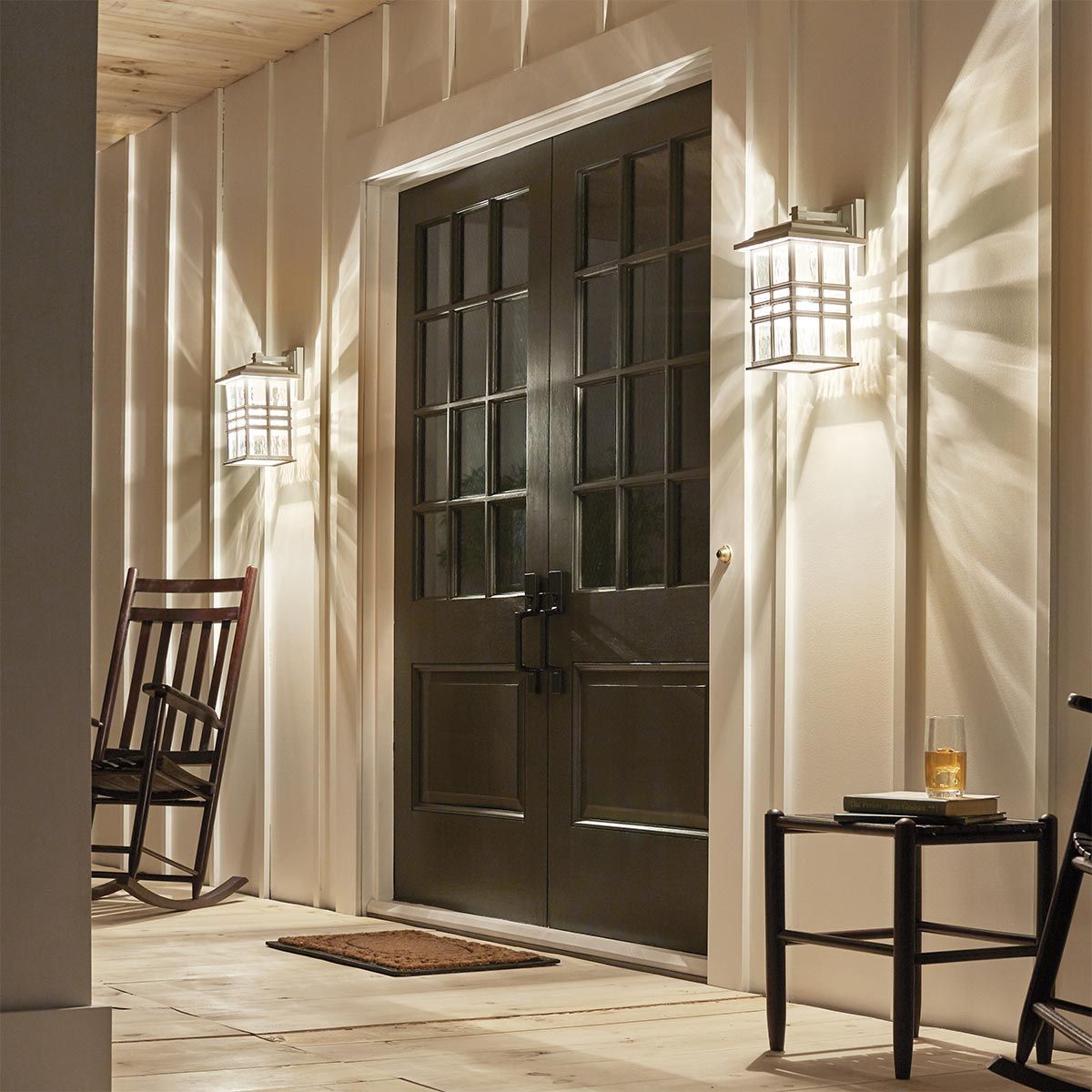 Beacon Square Light Medium Wall Lantern in White