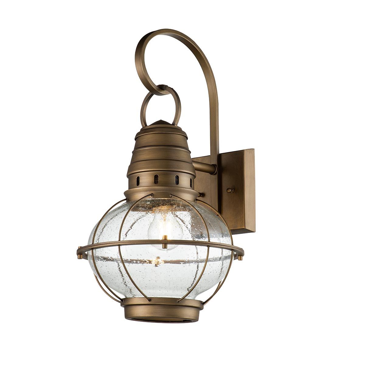 Bridgepoint In Light Large Wall Lantern In Natural Brass