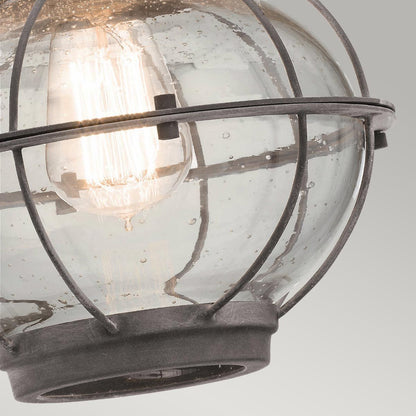 Bridgepoint in Light Medium Wall Lantern in Weathered Zinc