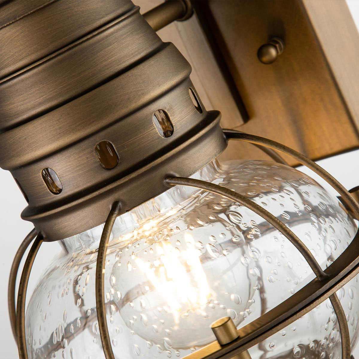 Bridgepoint Light Small Wall Lantern in Natural Brass