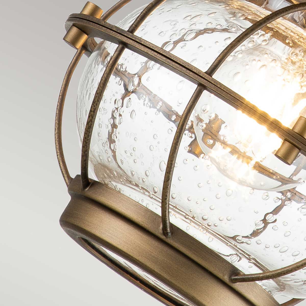 Bridgepoint Light Small Wall Lantern in Natural Brass