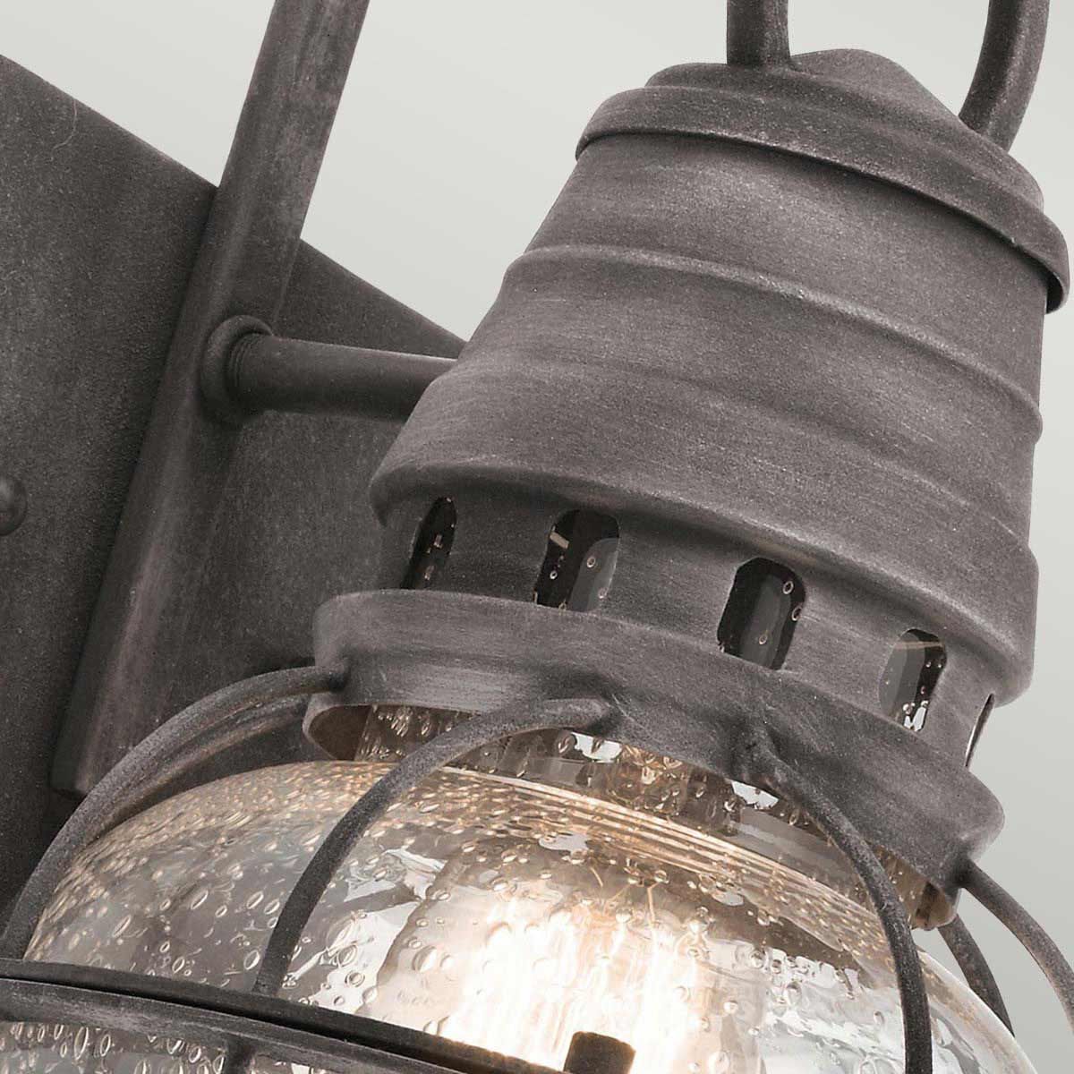 Bridgepoint Light Small Wall Lantern in Weathered Zinc