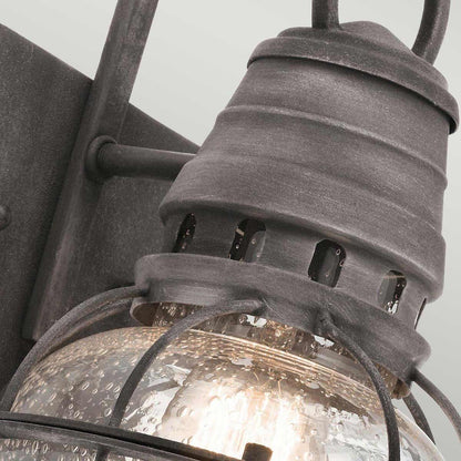 Bridgepoint Light Small Wall Lantern in Weathered Zinc