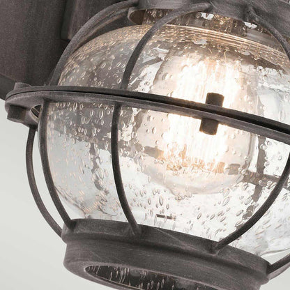 Bridgepoint Light Small Wall Lantern in Weathered Zinc