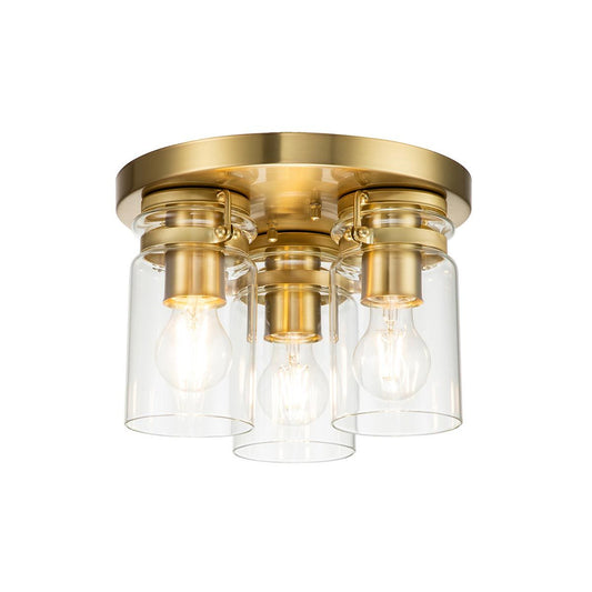 Brinley Light Flush in Brushed Brass