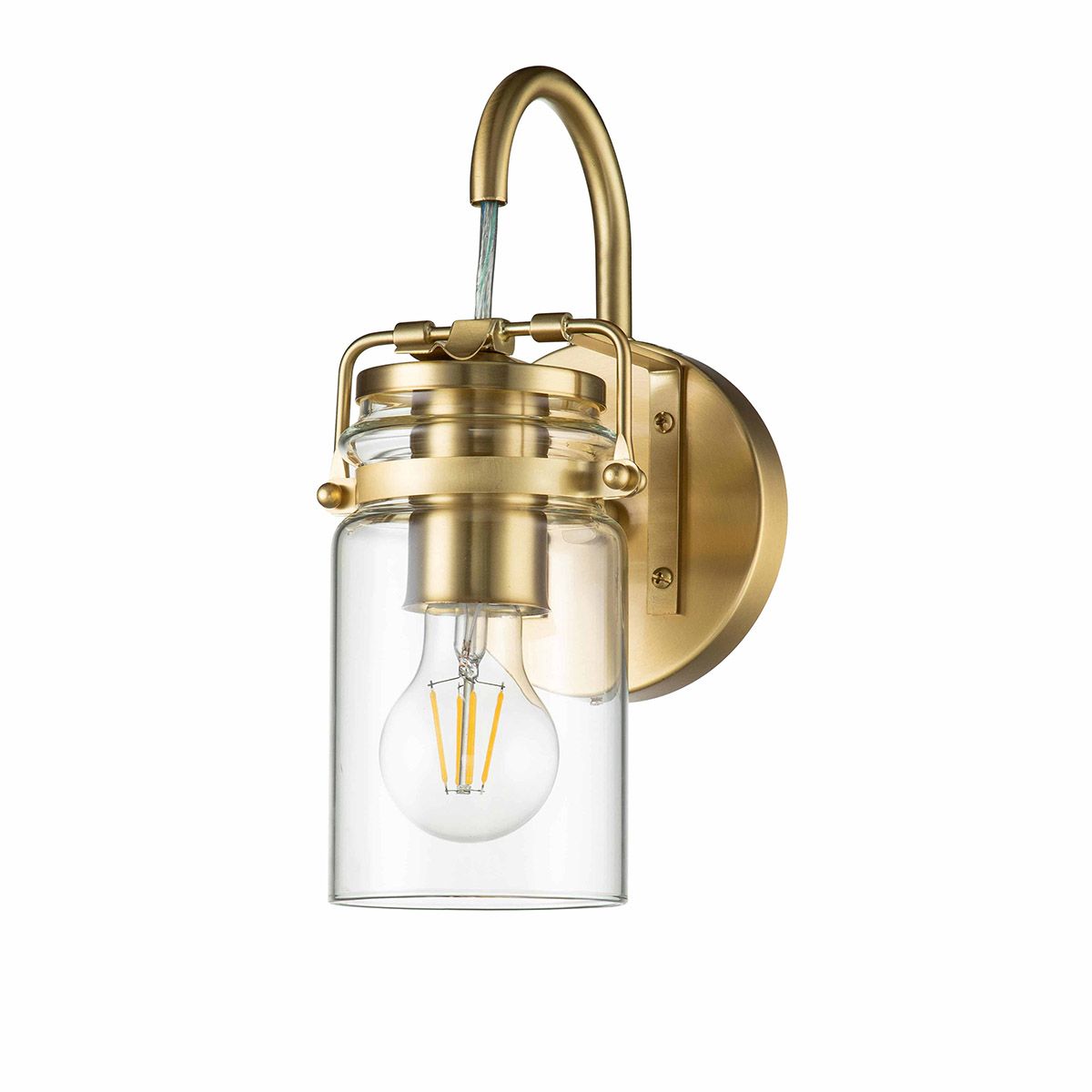 Brinley Light Wall Light in Brushed Brass