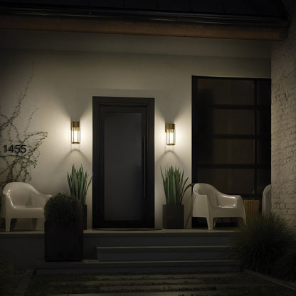 Camillo Medium Wall Lantern in Painted Natural Brass