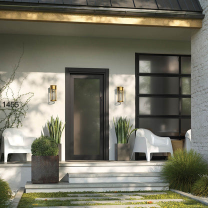 Camillo Medium Wall Lantern in Painted Natural Brass