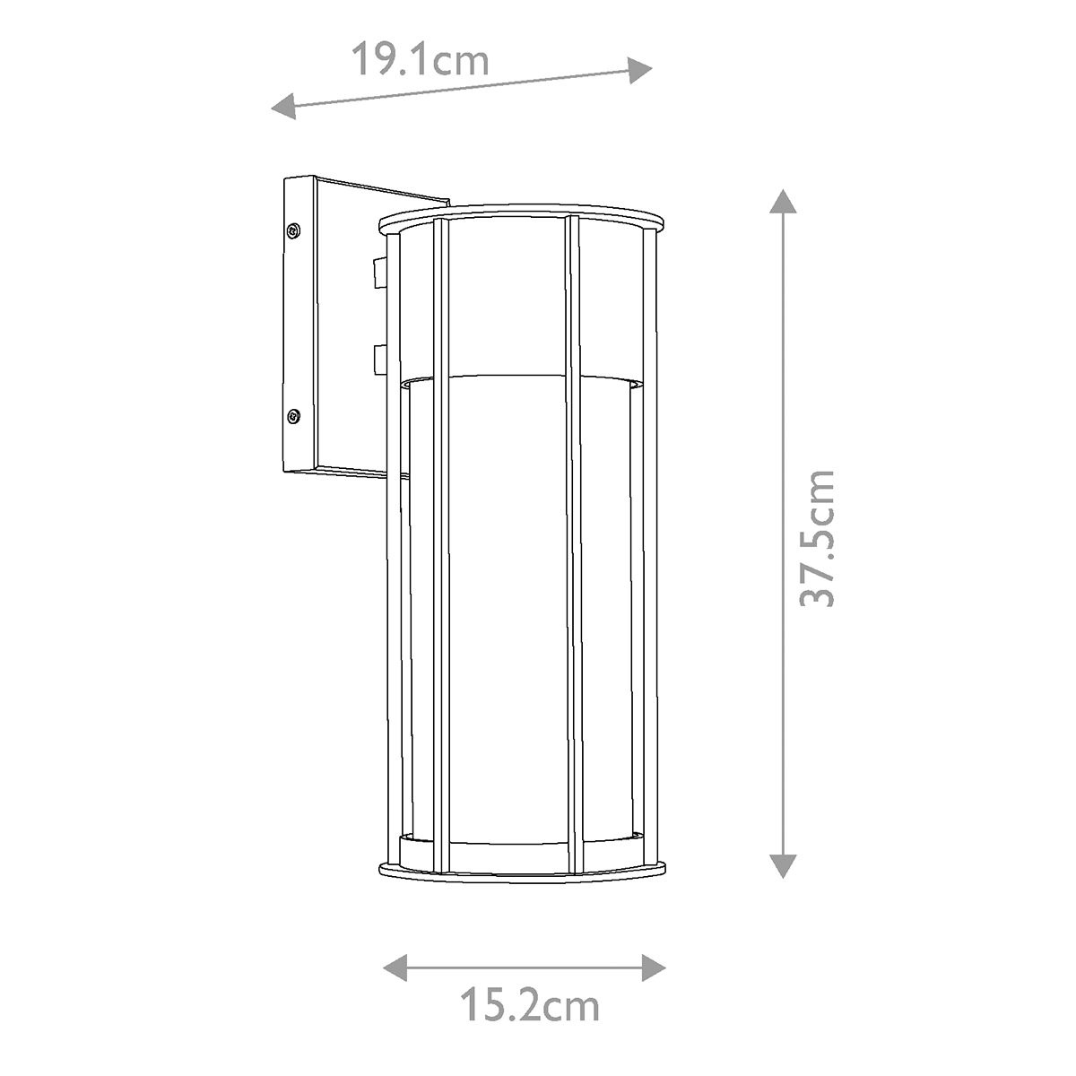 Camillo Medium Wall Lantern in Painted Natural Brass