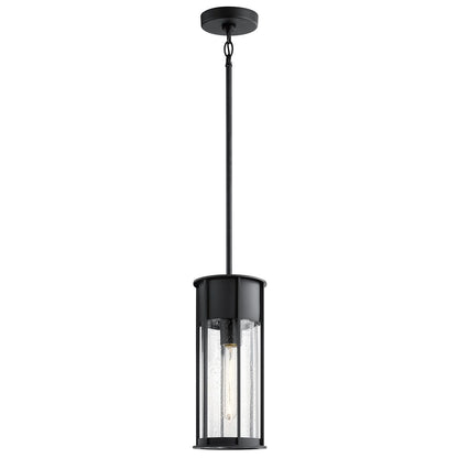 Camillo Outdoor Pendant in Textured Black