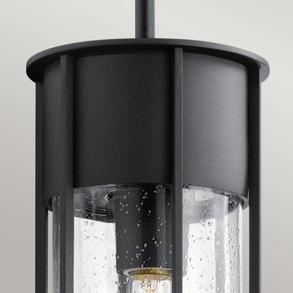 Camillo Outdoor Pendant in Textured Black