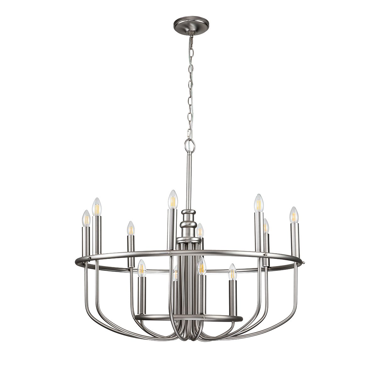 Capitol Hill Light Chandelier in Brushed Nickel